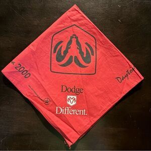 Vintage Red Dodge Ram Daytona 2000 Bandana with Logo unused